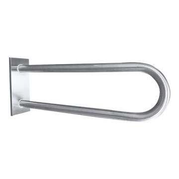 Steunhandgreep 10 x 25 cm, RVS / zilver