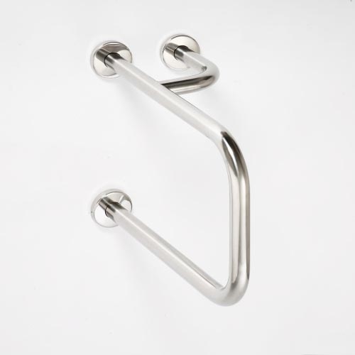Steunhandgreep 23,5 x 38 cm, RVS/zilverkleurig