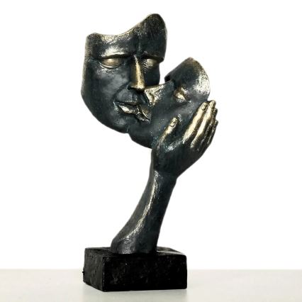 Stijlvolle tafeldecoratie 35x22x13 cm in hars met patina