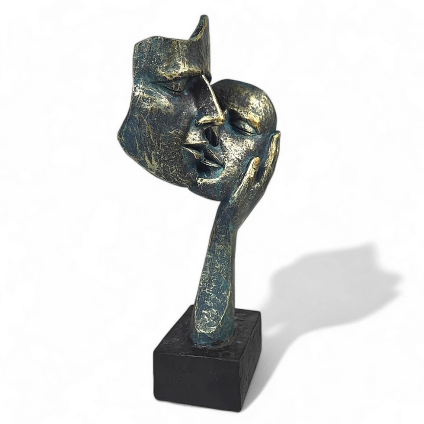 Stijlvolle tafeldecoratie 35x22x13 cm in hars met patina