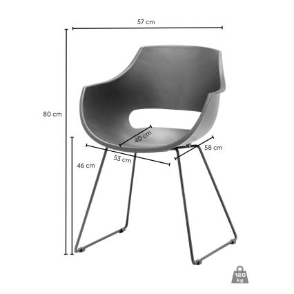 Stoel ROCKY, 1 stuk, groen