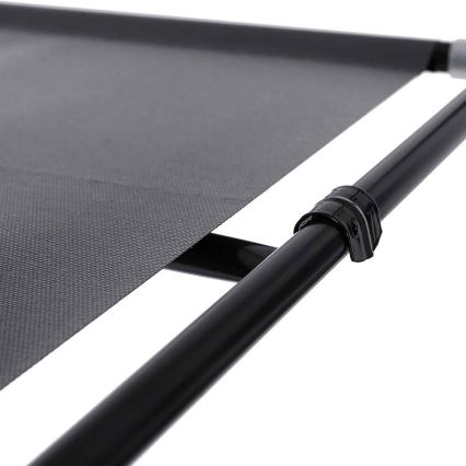 Stoffen kledingkast MATIS 150x175 cm met planken en kledingstang, grijs