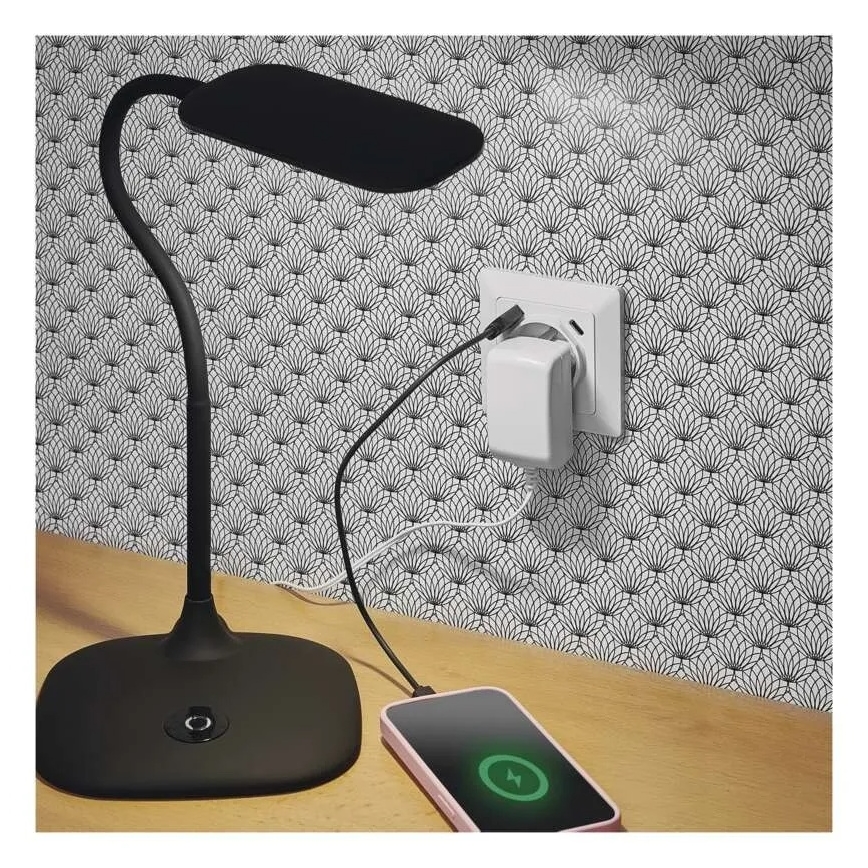 Stopcontact met USB-A en USB-C