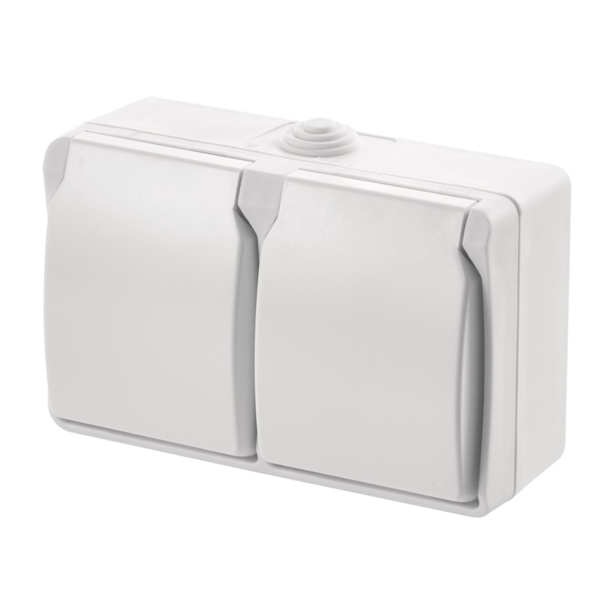 Stopcontact voor Buiten 2xFRENCH 250V/16A IP44