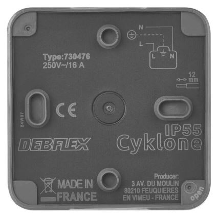 Stopcontact voor vochtige ruimtes IP55