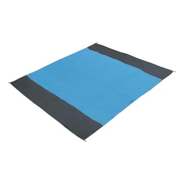 Strandmat 200x200 cm blauw/grijs