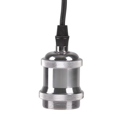 Stroomkabel 1xE27/20W/230V glanzend chroom