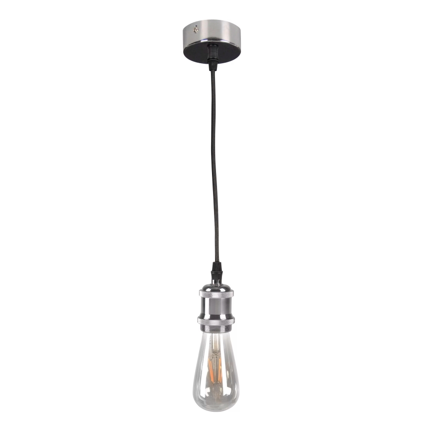 Stroomkabel 1xE27/20W/230V glanzend chroom