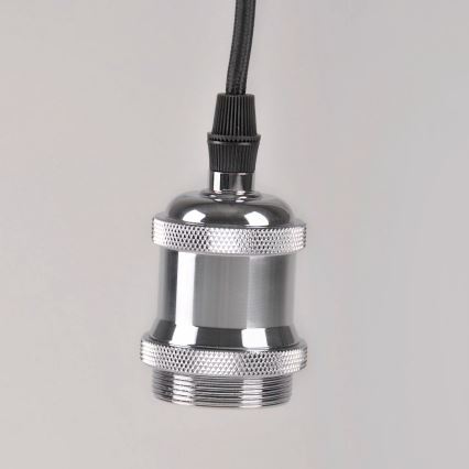 Stroomkabel 1xE27/20W/230V glanzend chroom