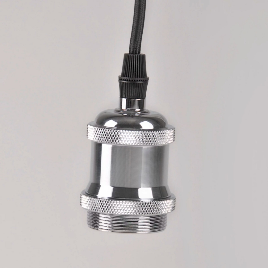 Stroomkabel 1xE27/20W/230V glanzend chroom