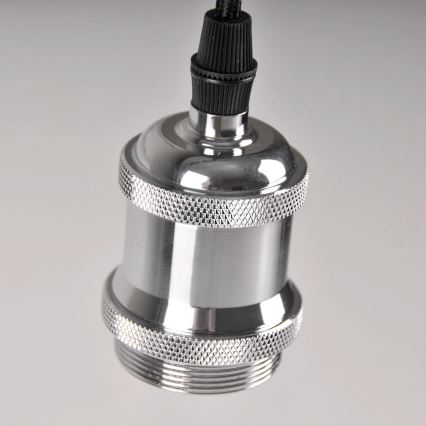 Stroomkabel 1xE27/20W/230V glanzend chroom