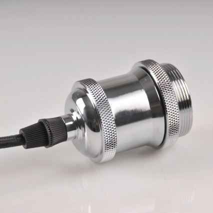 Stroomkabel 1xE27/20W/230V glanzend chroom