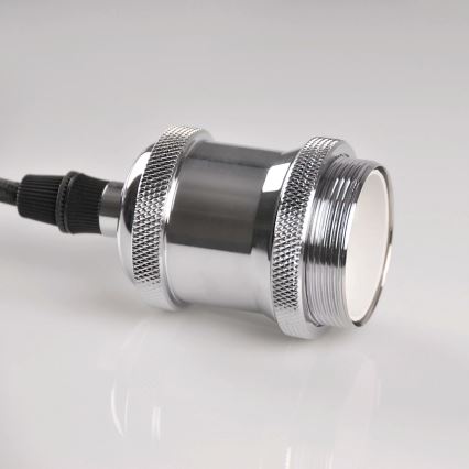 Stroomkabel 1xE27/20W/230V glanzend chroom