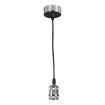 Stroomkabel 1xE27/20W/230V glanzend chroom