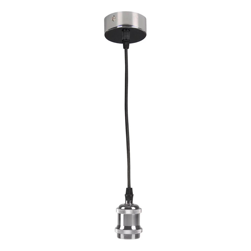 Stroomkabel 1xE27/20W/230V glanzend chroom