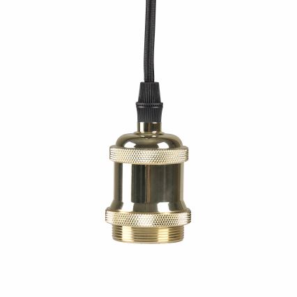 Stroomkabel 1xE27/20W/230V gouden