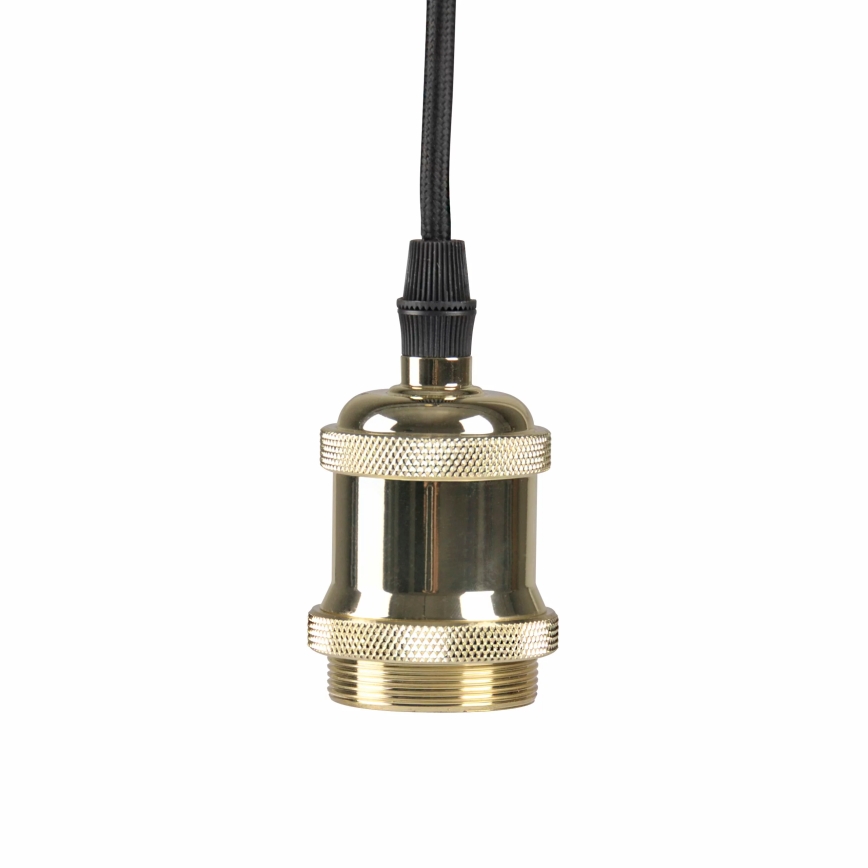 Stroomkabel 1xE27/20W/230V gouden