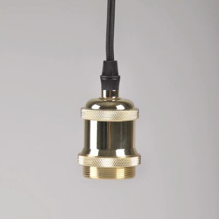 Stroomkabel 1xE27/20W/230V gouden
