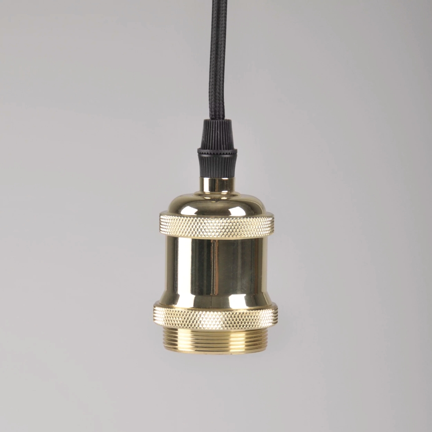 Stroomkabel 1xE27/20W/230V gouden