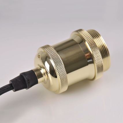 Stroomkabel 1xE27/20W/230V gouden
