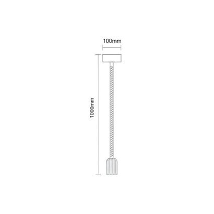 Stroomkabel 1xE27/60W/230V 1 m