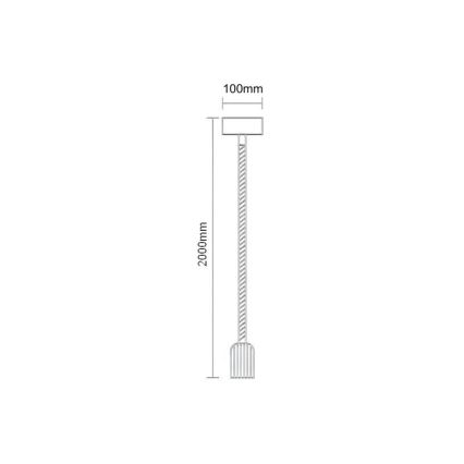 Stroomkabel 1xE27/60W/230V 2 m