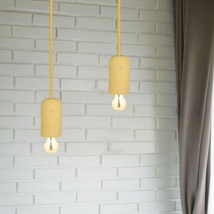 Stroomkabel 1xE27/60W/230V beton/beige