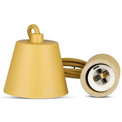 Stroomkabel 1xE27/60W/230V beton/beige
