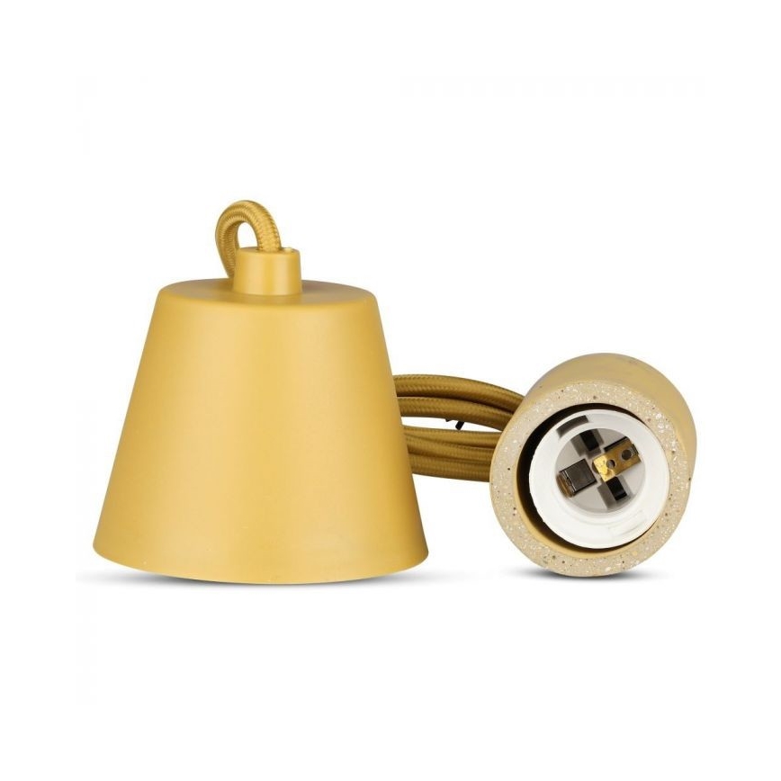 Stroomkabel 1xE27/60W/230V beton/beige