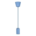 Stroomkabel 1xE27/60W/230V beton/blauw
