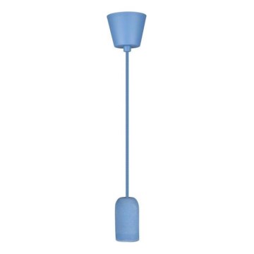Stroomkabel 1xE27/60W/230V beton/blauw