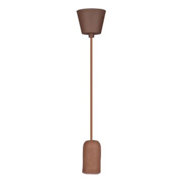 Stroomkabel 1xE27/60W/230V beton/bruin