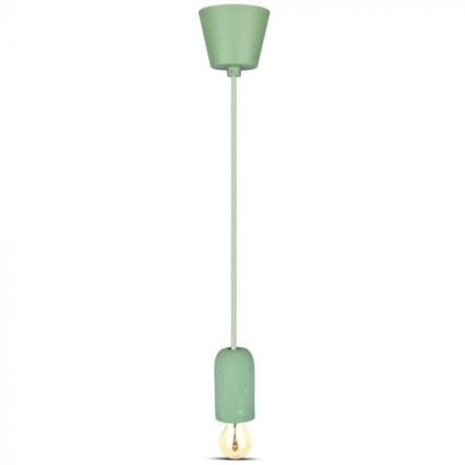 Stroomkabel 1xE27/60W/230V beton/groen