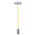 Stroomkabel 1xE27/60W/230V geel/glanzend chroom