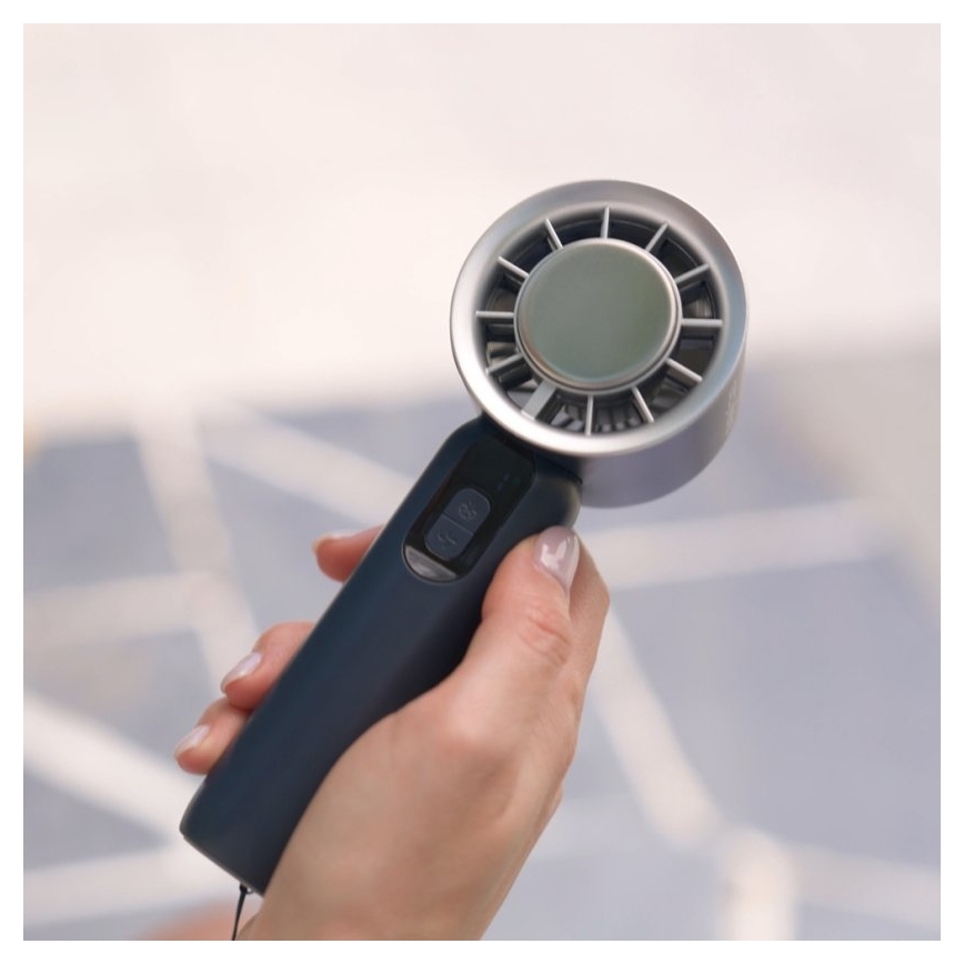 Stylies - Oplaadbare handventilator LACERTI 8W/5V 3000 mAh blauw