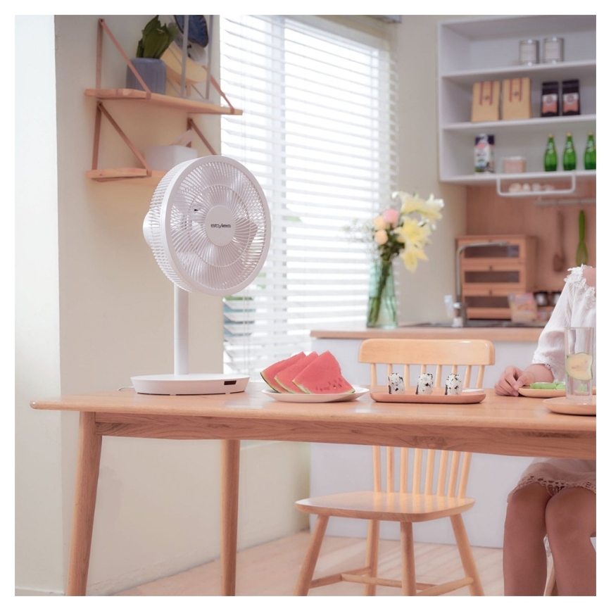 Stylies - 2-in-1 staande ventilator ANTILA 25W/230V 88 cm wit + afstandsbediening