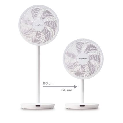 Stylies - 2-in-1 staande ventilator ANTILA 25W/230V 88 cm wit + afstandsbediening