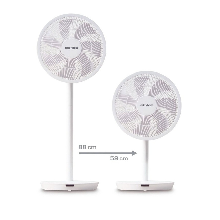 Stylies - 2-in-1 staande ventilator ANTILA 25W/230V 88 cm wit + afstandsbediening