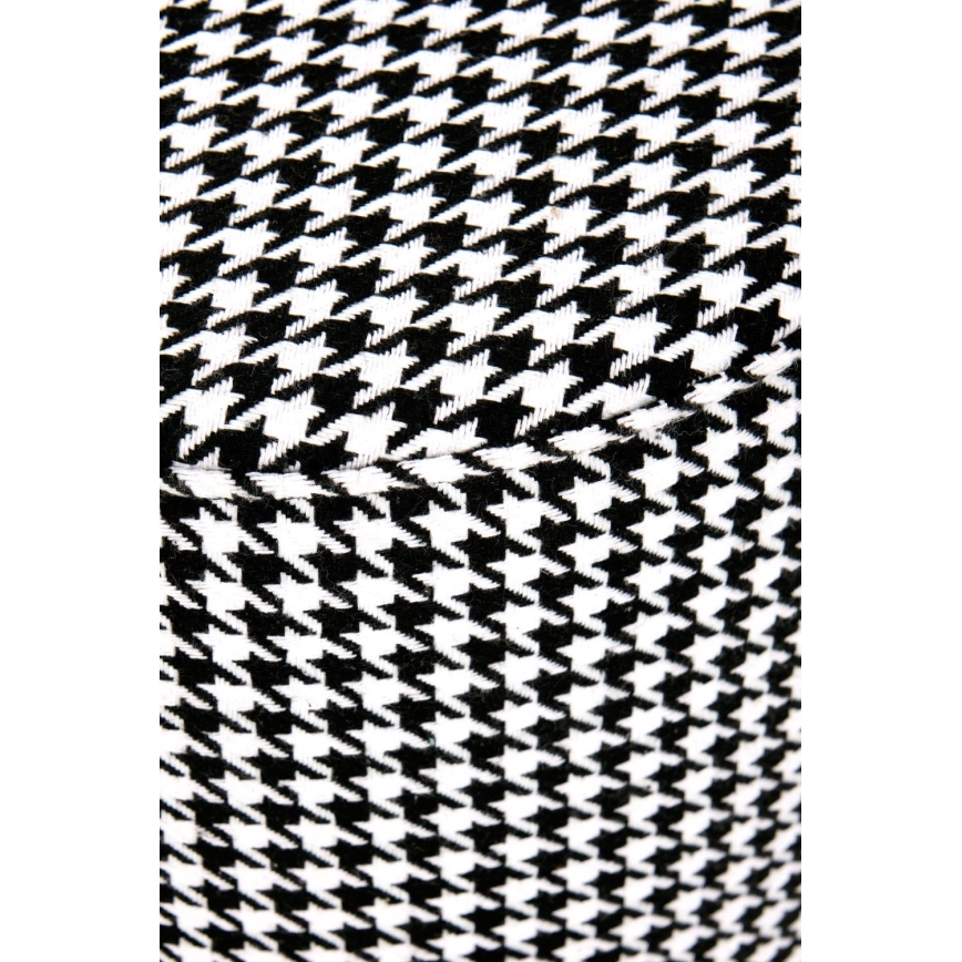 Poef ARUNA Ø 36 cm wit/zwart/goud