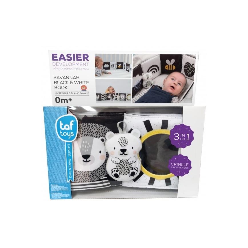 Taf Toys - Kinder textielboek 3in1 savanne