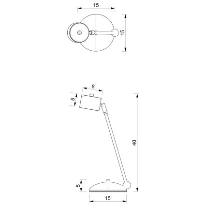 Tafel Lamp ARENA 1xGX53/11W/230V zwart/goud