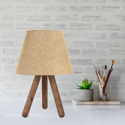 Tafel Lamp AYD 1xE27/60W/230V beige/bruin