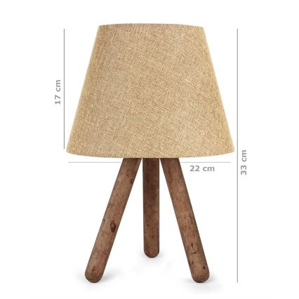 Tafel Lamp AYD 1xE27/60W/230V beige/bruin