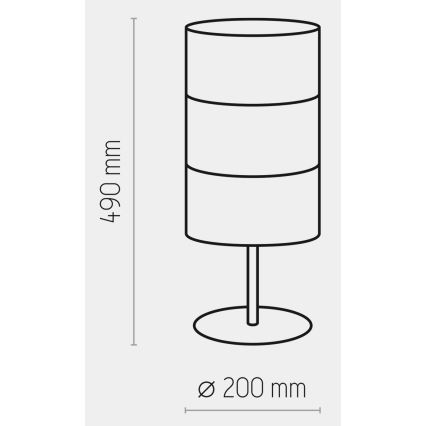 Tafel Lamp BOGART 1xE27/15W/230V wit/goud