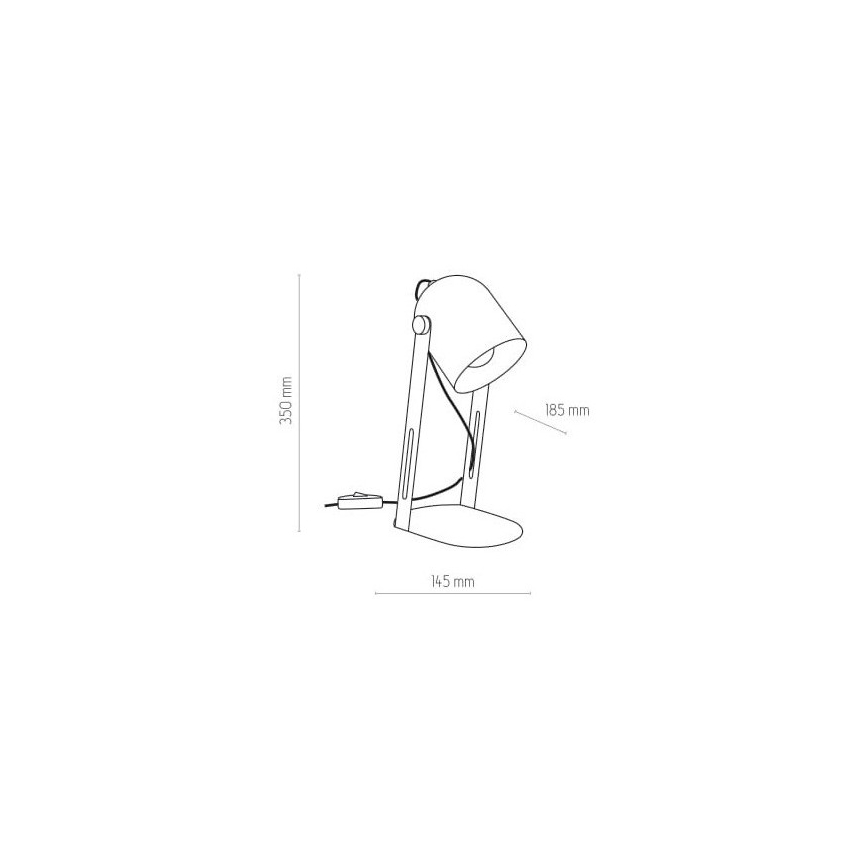 Tafel Lamp DAVIS 1xE27/60W/230V wit