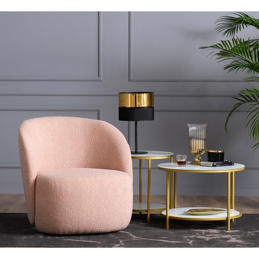 Tafel Lamp HILTON 1xE27/25W/230V messing/zwart