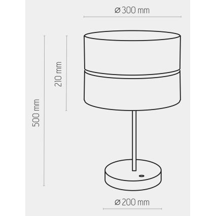 Tafel Lamp HILTON 1xE27/25W/230V messing/zwart