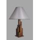 Tafel Lamp KULE 1xE27/60W/230V grijs/bruin