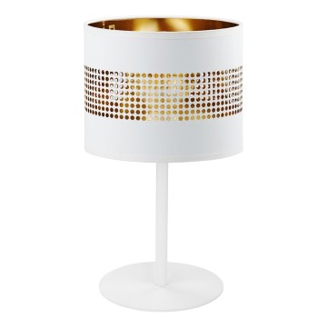 Tafel Lamp TAGO 1xE27/15W/230V wit/goud