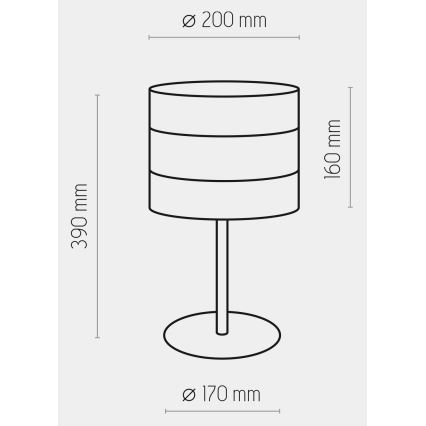 Tafel Lamp TAGO 1xE27/15W/230V zwart/goud